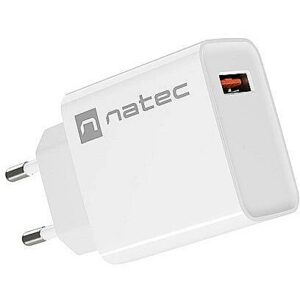 Natec USB Charger Ribera USB-A 18W white NUC-2057 5901969443066