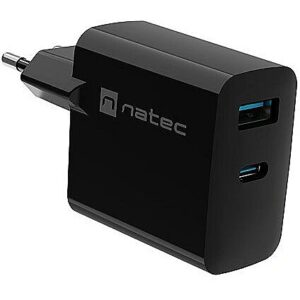 Natec Ladowarka sieciowa RiberaGAN USBA USBC 65W NUC-2145 5901969444261