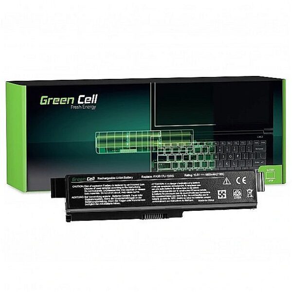 Green Cell do Toshiba Satellite U500 L750 A650 C650 C655 PA3817U-1BRS 11.1V 6600mAh TS21 5902701419424