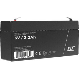 Green Cell AGM VRLA 6V 3.2Ah maintenance-free battery for the alarm system