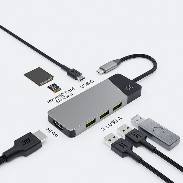 Green Cell Connect USB-C HUBGC01 5904326372801