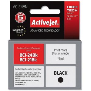 ActiveJet AC-24BN ink (replacement for Canon BCI-24Bk; Supreme; 9 ml; black) AC-24BN 5904356280015