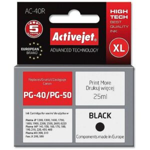 ActiveJet AC-40R Ink cartridge (replacement for Canon PG-40; Premium; 25 ml; black) AC-40R 5904356294661