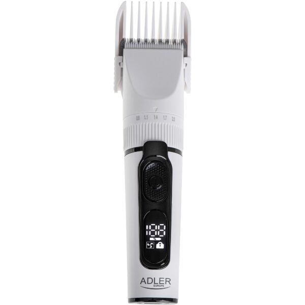 Adler | Hair Clipper with LCD Display | AD 2839 | Cordless | Number of length steps 6 | White/Black AD 2839 5905575901750