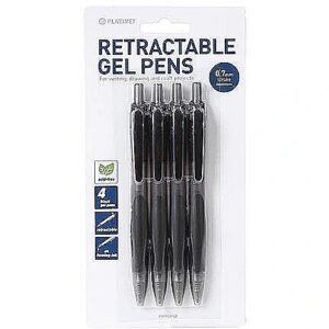 Platinet PWRGP4B Retractable Gel Ink Pens 4 Pcs Black PWRGP4B 5907595430159