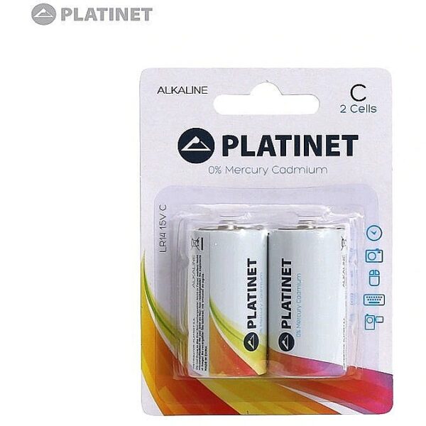 Platinet C 2 LR14 1.5V Alkaline Batteries (2pcs) PMBLR142B 5907595437325