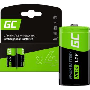 Green Cell Batteries 4x C R14 HR14 Ni-MH 1.2V 4000mAh GR14 5907813963025