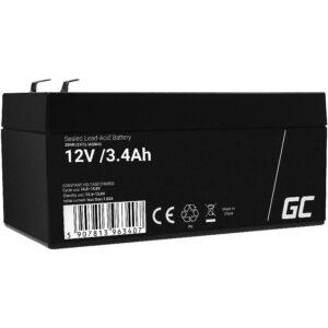 Green Cell AGM VRLA 12V 3.4Ah maintenance-free battery for the alarm system