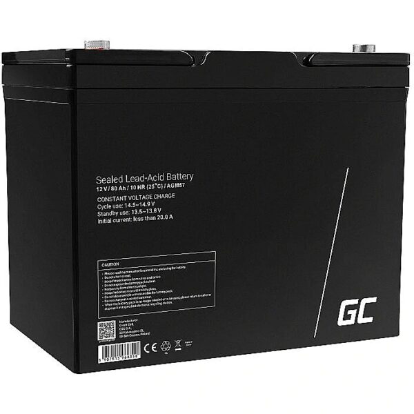 Green Cell Battery AGM VRLA 12V 80Ah AGM57 5907813968358