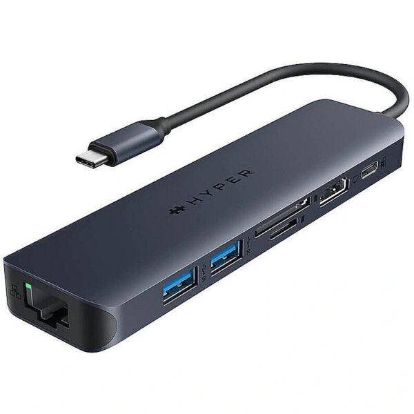 Hyper | HyperDrive EcoSmart Gen.2 Universal USB-C 7-in-1 Hub w 100 W PD Power Pass-thru HD4003GL 6941921149055