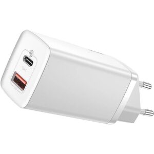 Baseus MOBILE CHARGER WALL 65W/WHITE CCGAN2L-B02 CCGAN2L-B02 6953156232945