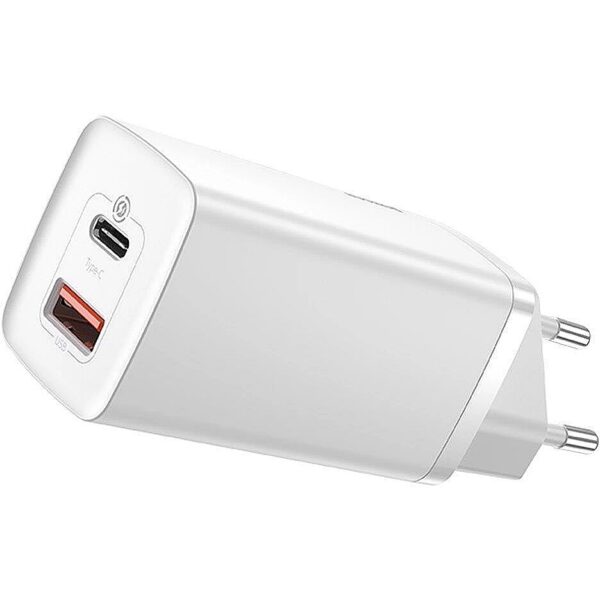 Baseus MOBILE CHARGER WALL 65W/WHITE CCGAN2L-B02 CCGAN2L-B02 6953156232945