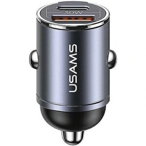 USAMS Car Charger 30W 1xUSB+ 1xUSB-C Fast Charge C38 USA001368 6958444907932