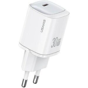 USAMS Charging 30W GaN USB-C Fast Charging White USA001447 6958444910543