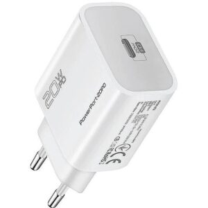 Promate PowerPort-20PD Premium Travel Charger Type-C PD 20W AISPOWERPORT20PDWEU 6959144051710