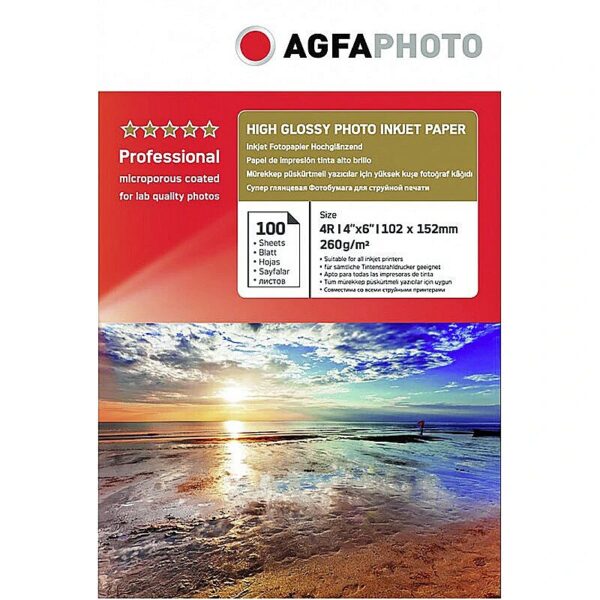 AgfaPhoto photo paper Professional Glossy 10x15cm 260g 100 sheets AP260100A6N 6970066960133