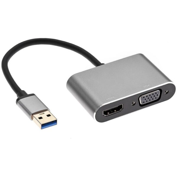 RoGer DrongDisplay Adapter USB to VGA/HDMI + Audio / iOS/Android/Windows/macOS RO-DGK-2IN1-2 6973847332921