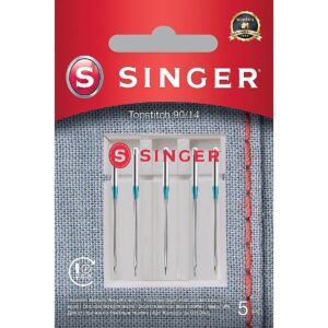 Singer Topstitch Needle 90/14 5PK Metalic Thread 250053503 7393033107437