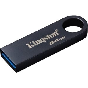 Kingston 64GB DataTraveler SE9 G3 USB 3.2 Gen 1 speeds 220MB/s read 100MB/s write Dark Nickel KE-U2X64-1AC 740617343465