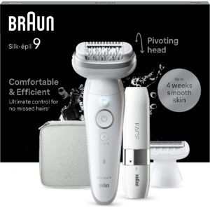 Braun SES9-341 Braun Silk•épil 9 Epilators + FS1000 miniskuveklis FACE SES9-341 7500435225182