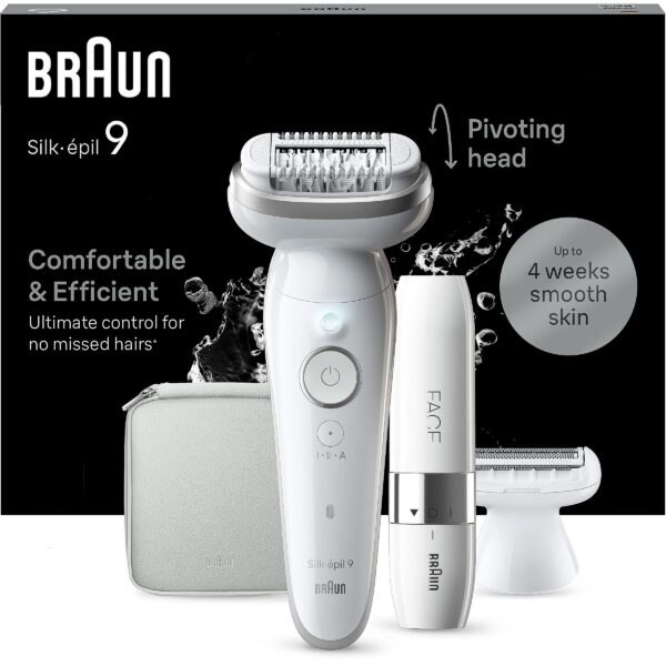 Braun SES9-341 Braun Silk•épil 9 Epilators + FS1000 miniskuveklis FACE SES9-341 7500435225182