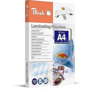 Peach laminating foil 100mic DINA4 100 pcs. PP500-02 7640106495077