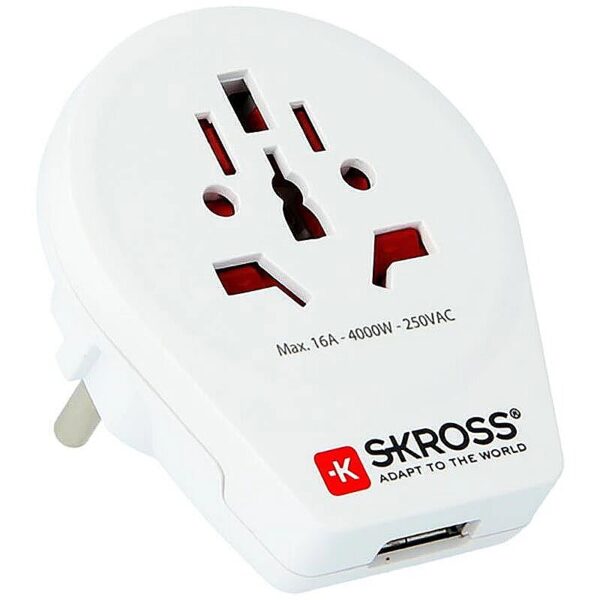 Skross Travel adapter World to Europe USB SKROSS 7640166323204 7640166323204