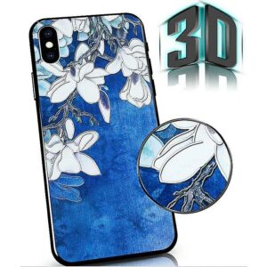 Mocco Flowers Back Case 3D for Samsung Galaxy A72 Blue MC-FLOW-SA-A72-BL