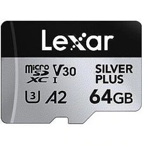 Lexar Professional SILVER PLUS microSDXC UHS-I Card 64 GB LMSSIPL064G-BNANG 843367135325