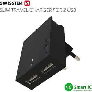 Swissten Premium Travel Charger USB 3А / 15W Black SW-3A15W-BK 8595217463240