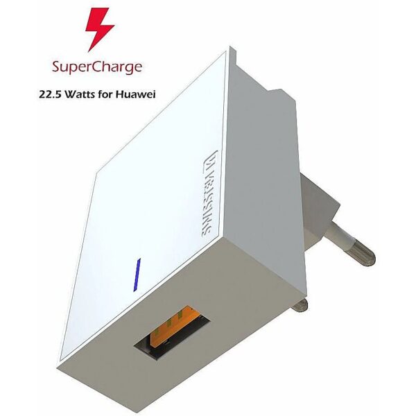 Swissten Premium 22.5W Huawei Super Fast Charge Travel charger 5V / 4.5A (FCP) White SW-HU-SFC-W 8595217471061