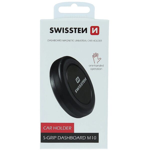 Swissten S-Grip M10 Universal Car Panel Holder With Magnet For Devices Black SW-CH-PA-M10-BK 8595217471498