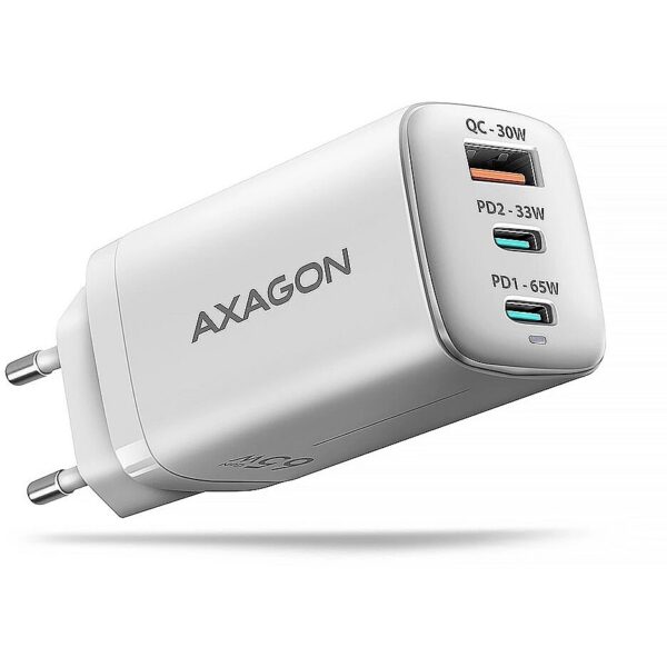 Axagon ACU-DPQ65W GaN 3xport wall charger 65W white ACU-DPQ65W 8595247908216