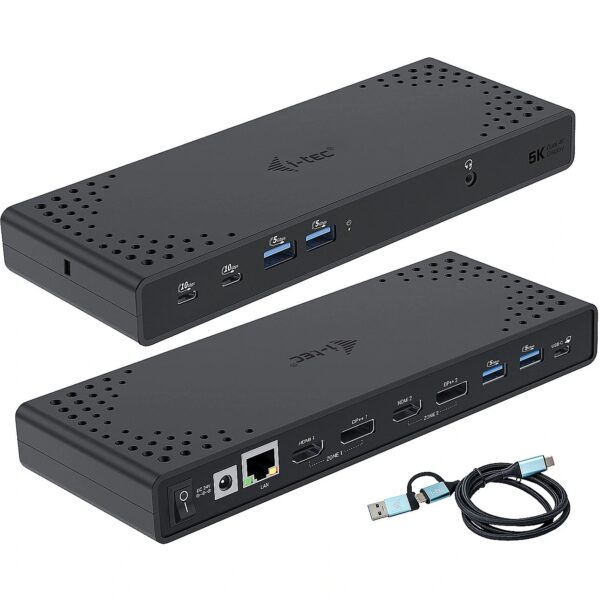 i-tec USB 3.0 / USB-C / Thunderbolt 3 Dual Display Docking Station Gen2