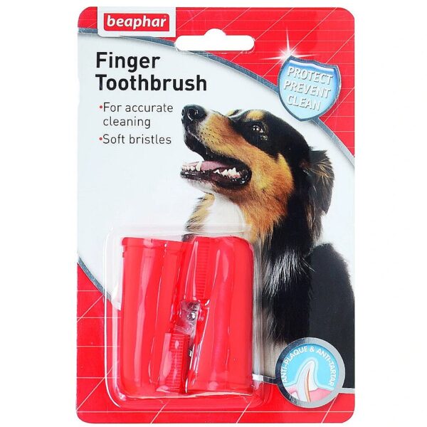 Beaphar Thimble Toothbrush for Dogs 8711231113279 8711231113279