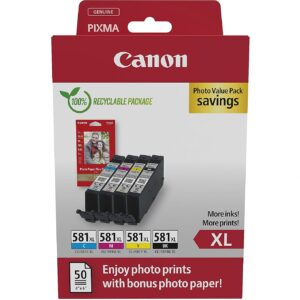 Canon CLI-581XL BK/C/M/Y PHOTO VALUE 2052C006 8714574679075