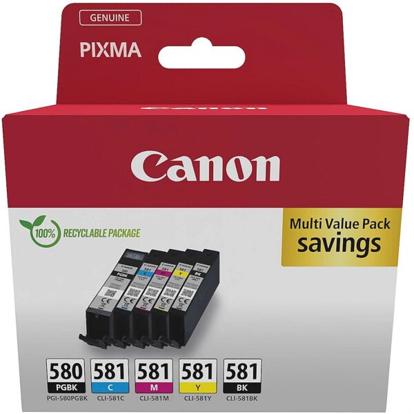 Canon PGI-580/CLI-581 PGBK/C/M/Y/BK MULTI 2078C007 8714574679136