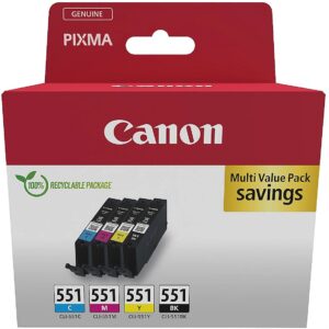 Canon CLI-551 Ink Cartridge C/M/Y/BK MultiPack blister 6509B016 8714574679242