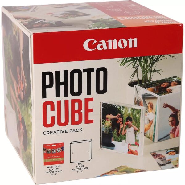 Canon PP-201 5X5 PHOTO CUBE CREATIVE PACK WHITE ORANGE (40SHEETS) + A 2311B077 8714574682365