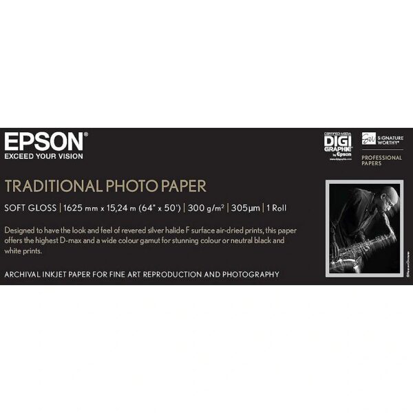 Epson Traditional Photo Paper 300 g/m2 - 64" x 15 m C13S045107 8715946426921