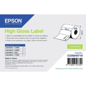 Epson HIGH GLOSS DIE-CUT 102MMX152MM 800 LBLS C33S045719 8715946547350