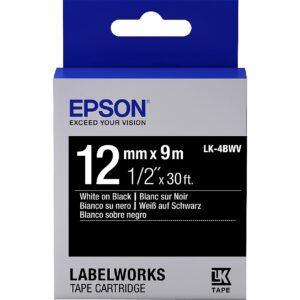 Epson TAPE LK-4BWV VIVID WHITE/BLACK WHITE/BLACK TAPE 12MM (9M) C53S654009 8715946611242