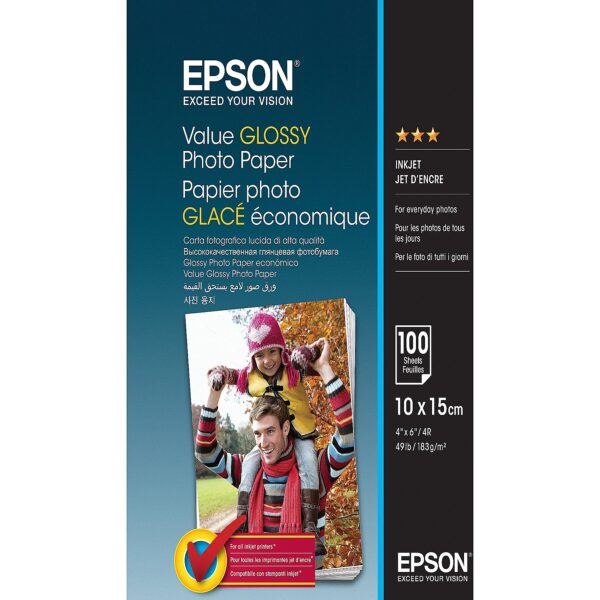 Epson Value Glossy Photo Paper 10x15 100 Sheet C13S400039 8715946611839