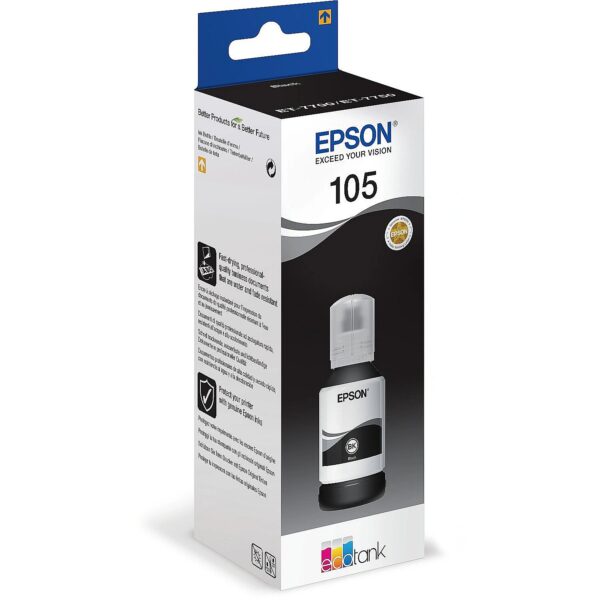 Epson 105 Black Original Ecotank Ink Bottle C13T00Q140 8715946643090