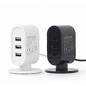 Gembird USB Desktop Charger Black/White Mix EG-U3C3A-01-MX 8716309108645