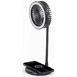 Gembird Ventilators Gembird Desktop Fan with Lamp and Wireless Charger TA-WPC10-LEDFAN-01 8716309123716