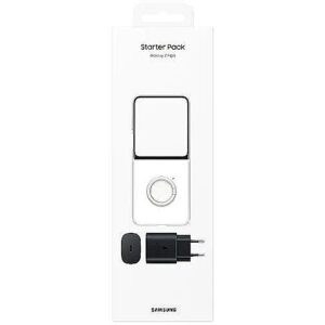 Samsung Z Flip5 Starter Pack USB-C 25W Charger + Transparent Back Case EF-XF73KKTEGWW 8806095209975