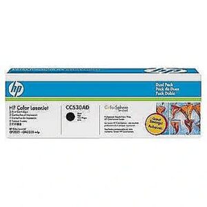 Hewlett Packard COLOR LASERJET CC530A DUAL PACK BLACK CC530AD 0884420242611