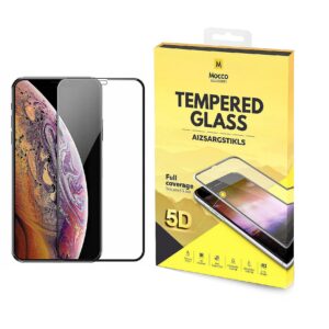 Mocco Full Glue 5D Signature Edition Tempered Glass Full Coverage with Frame Apple iPhone 11 Pro Black MC-5D-GP-IPHX11P-BK 4752168073476