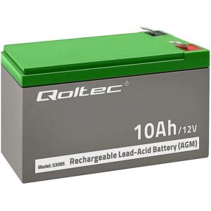 Qoltec AGM battery 12V 10Ah Maintenance free for UP 53085 5901878530857